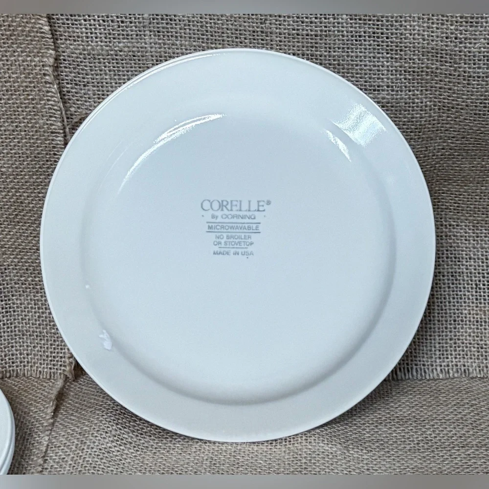 Vintage Corelle Red Plaid Dessert Plate Set 7 Inch Cottage Core Farmhouse Rustic